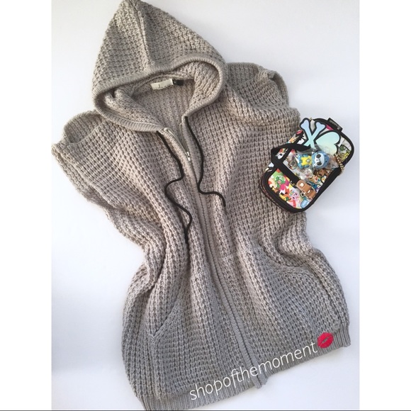 LF Tops - ☁️🆕 Lola x LF ❉ Crochet Zipper Hoodie ❉ Silver